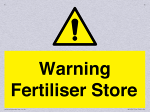 Warning Fertiliser Store